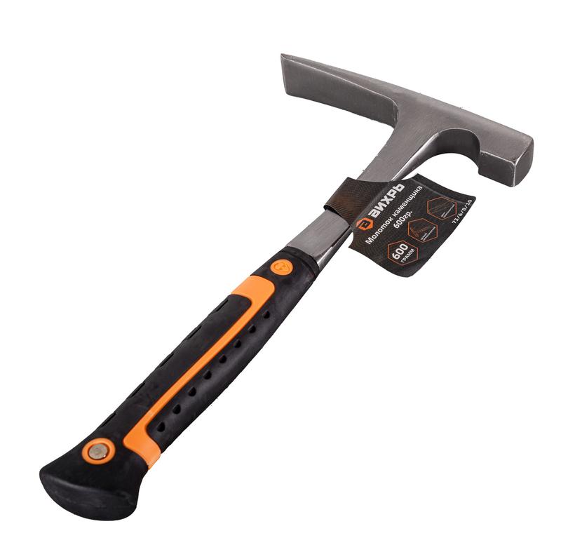  Молоток каменщика 600г двухкомпонентн. рукоятка; цельнометал. Вихрь 73/6/8/10 фото в каталоге от BTSprom.by