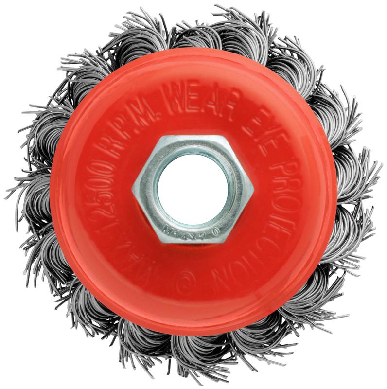  Корщетка-чашка гайка М14 стальная витая проволока 65мм блистер КУРС 39096 фото в каталоге от BTSprom.by