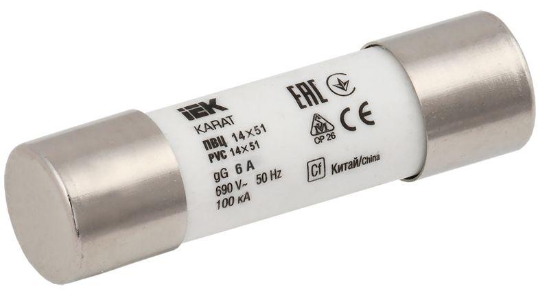 вставка плавкая цилиндрическая пвц 14х51 6а karat iek mfl20-006 от BTSprom.by