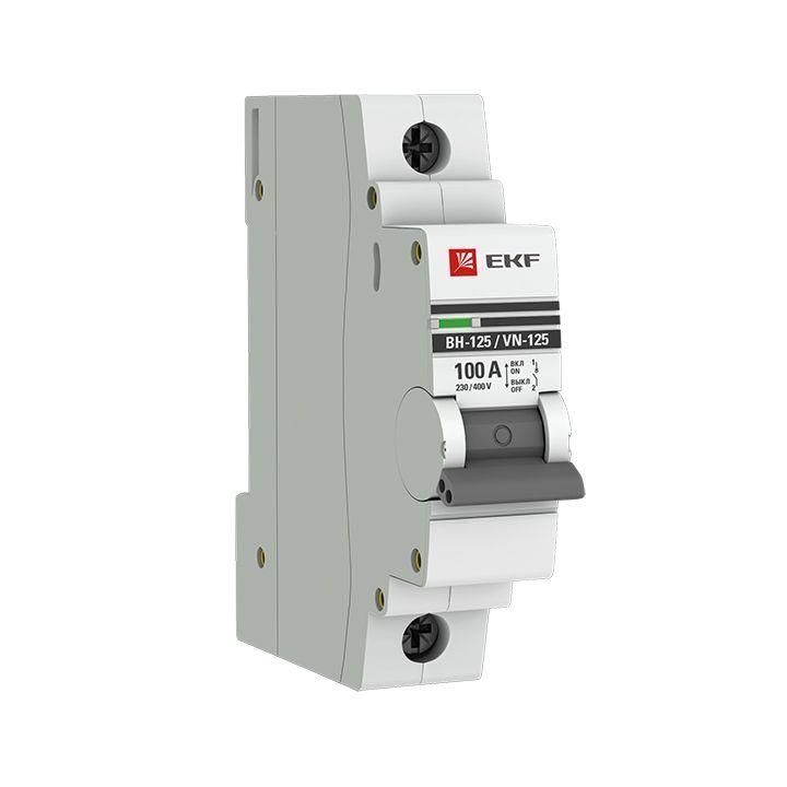 выключатель нагрузки 1п 100а вн-125 proxima ekf sl125-1-100-pro от BTSprom.by