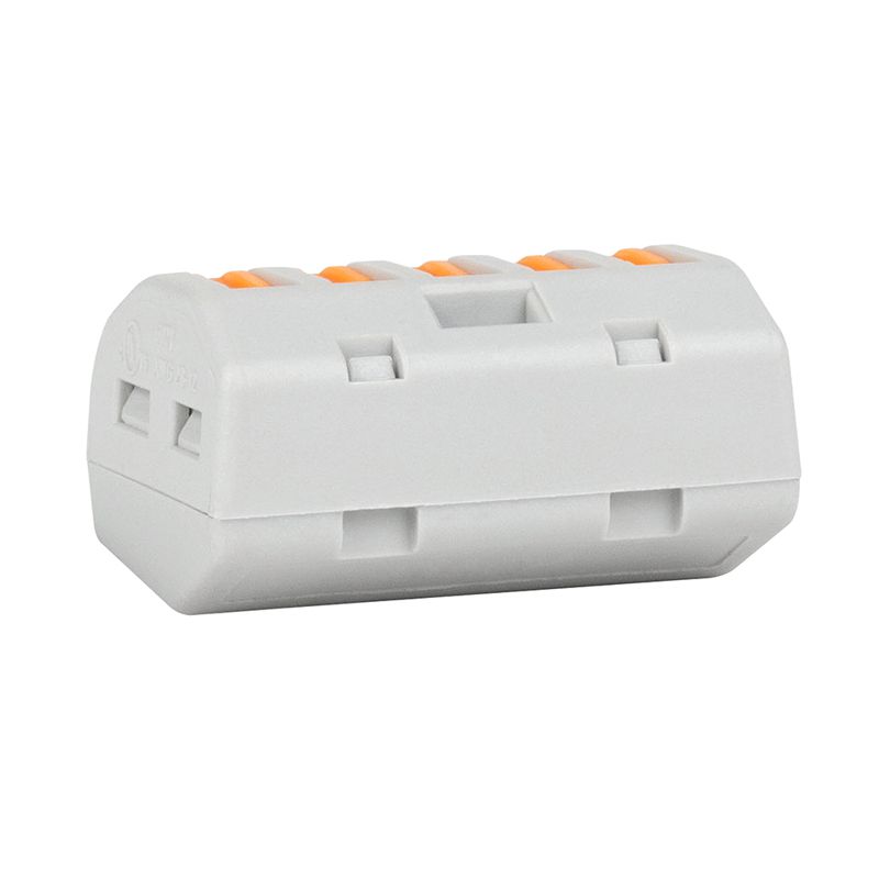  Клемма строительно-монтажная OptiKit СМК 222-415 с рычагом 5 отверстий 0.2-2.5(4.0)кв.мм КЭАЗ 351066 фото в каталоге от BTSprom.by