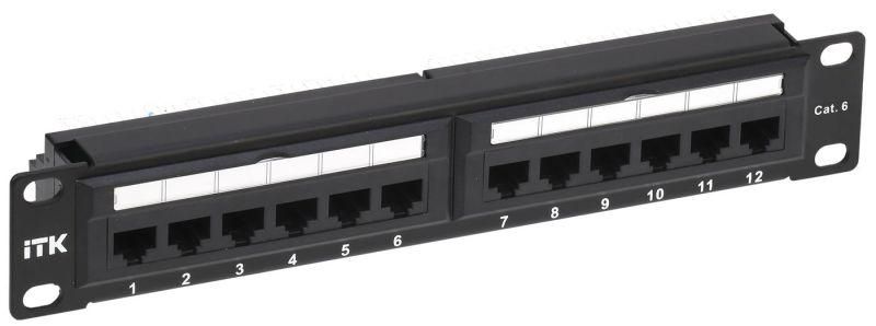 патч-панель 1u кат.6 utp 12 портов 10" dual idc itk pp12-1uc06u-d05-10 от BTSprom.by