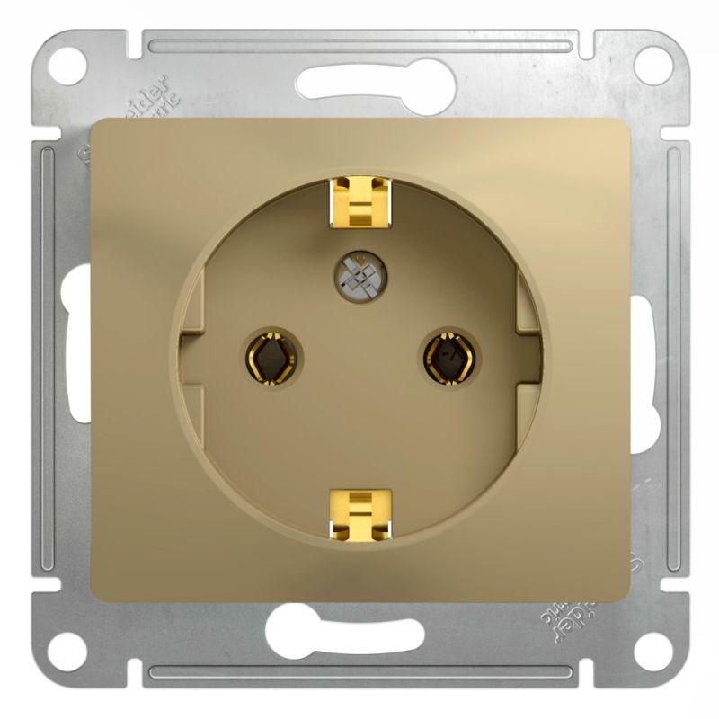 розетка 1-м сп glossa 16а ip20 с заземл. механизм титан se gsl000443 от BTSprom.by