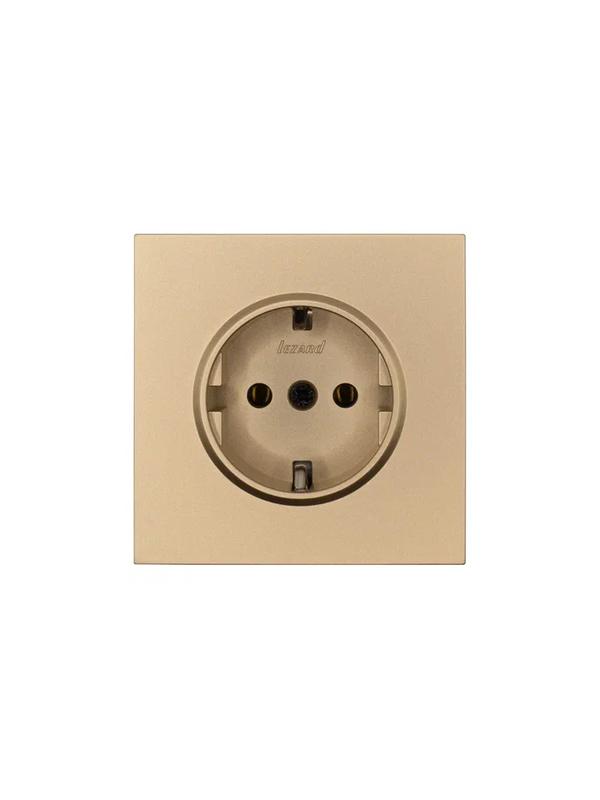 розетка 1-мест. с/з пбт сп zima ip20 10а безвинт. зажим зол. lezard 704-3688-122bqc от BTSprom.by