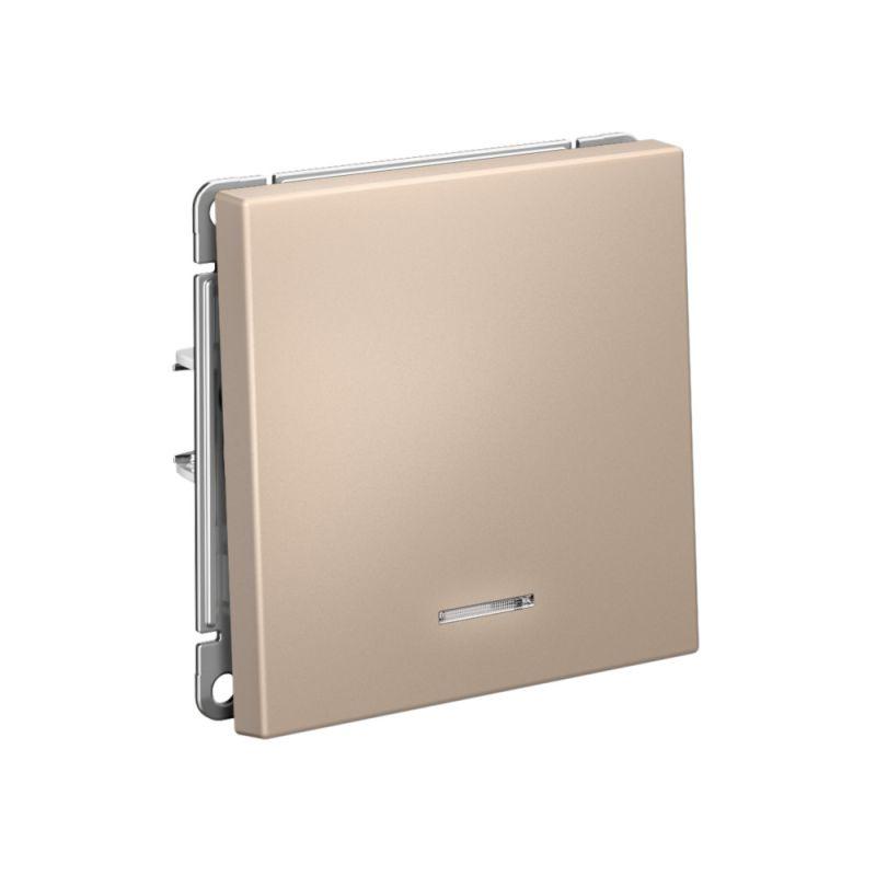  Выключатель 1-кл. ArtGallery 10AX с подсветкой быстрозажим. клем. механизм песочн. SE GAL001213S фото в каталоге от BTSprom.by