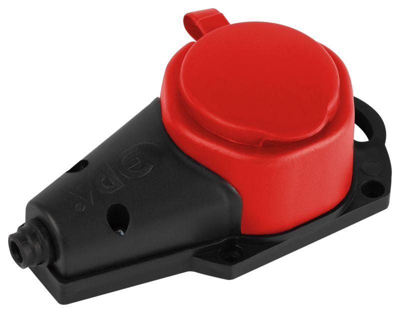 колодка 1-м с заземл. 16a ip44 kx-1e-red-ip44 каучук. красн. эра б0068412 от BTSprom.by