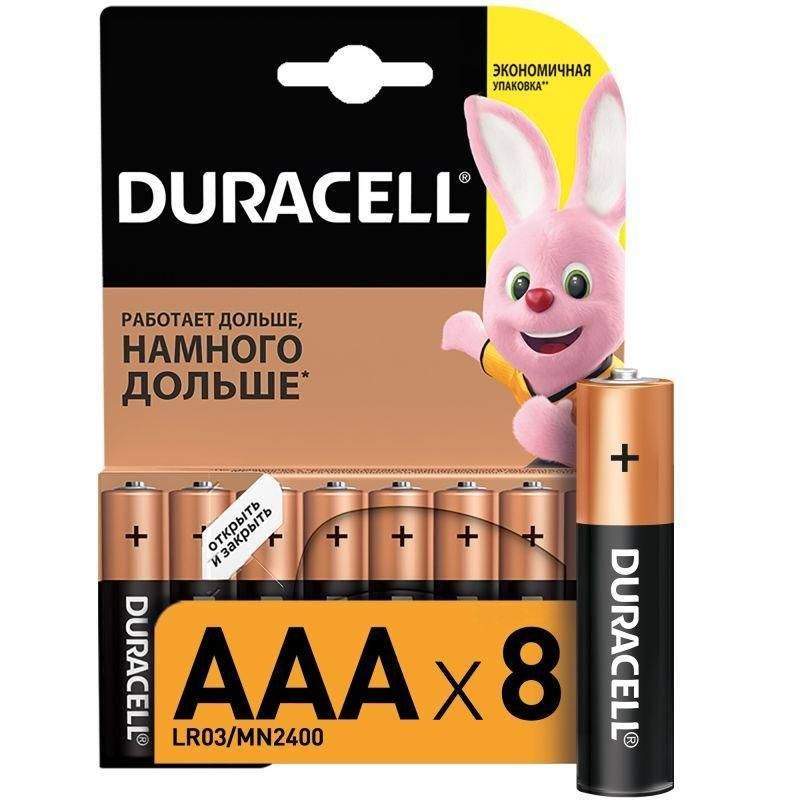 элемент питания алкалиновый aaa/lr03-8bl basic (блист.8шт) duracell c0033441 от BTSprom.by