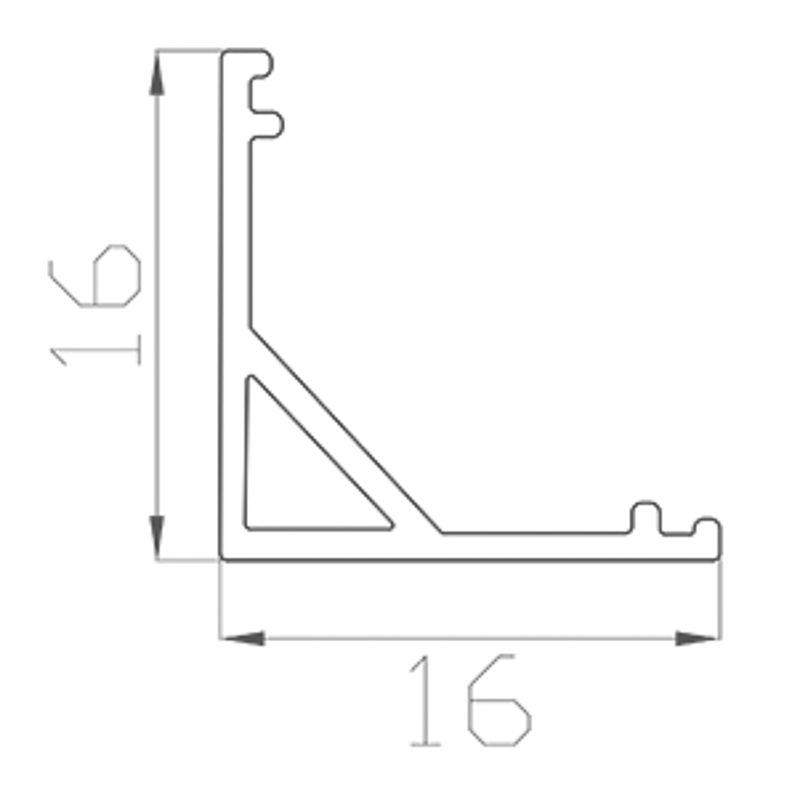  Профиль угловой алюминиевый 1616-2 2м Rexant 146-231 фото в каталоге от BTSprom.by