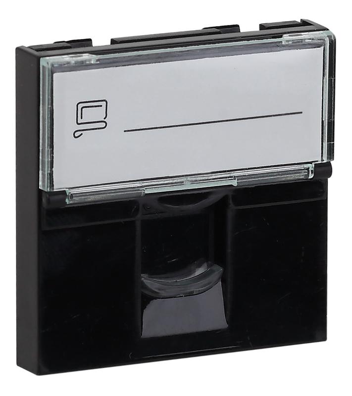 розетка модульная компьютерная rj-45 45х45мм черн. ruvinil адл 13-908-ч от BTSprom.by