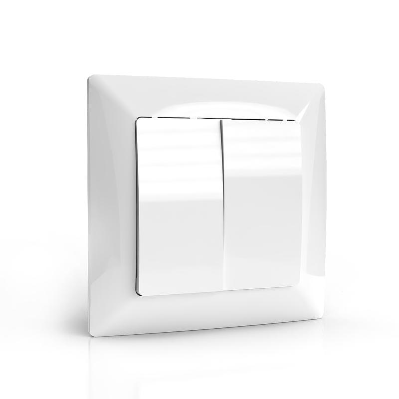  Выключатель 2-кл. СП AVA 10А IP20 в сборе бел. TOKOV LIGHT TKL-AV-V2F-C01 фото в каталоге от BTSprom.by