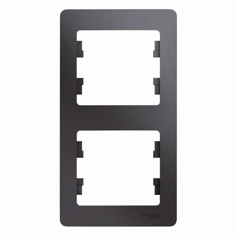 рамка 2-м glossa вертикал. графит se gsl001306 от BTSprom.by