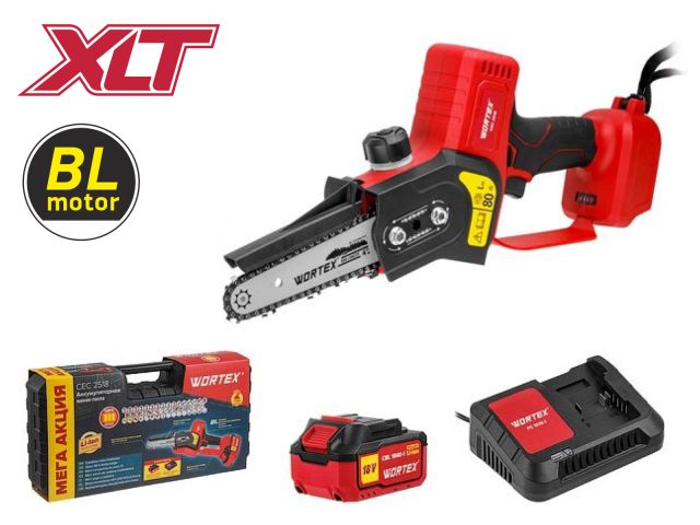 аккум. мини-пила wortex cec 2518 all1 xlt в чем. all1 xlt set бесщет., 18 в, 15 см, 1х4 а*ч (шина 15 см, 1/4", 3 мм) 0323167 от BTSprom.by