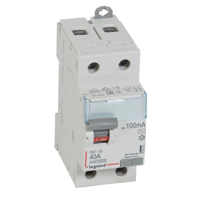 выключатель дифференциального тока (узо) 2п 40а 100ма тип ac dx3 leg 411515 от BTSprom.by