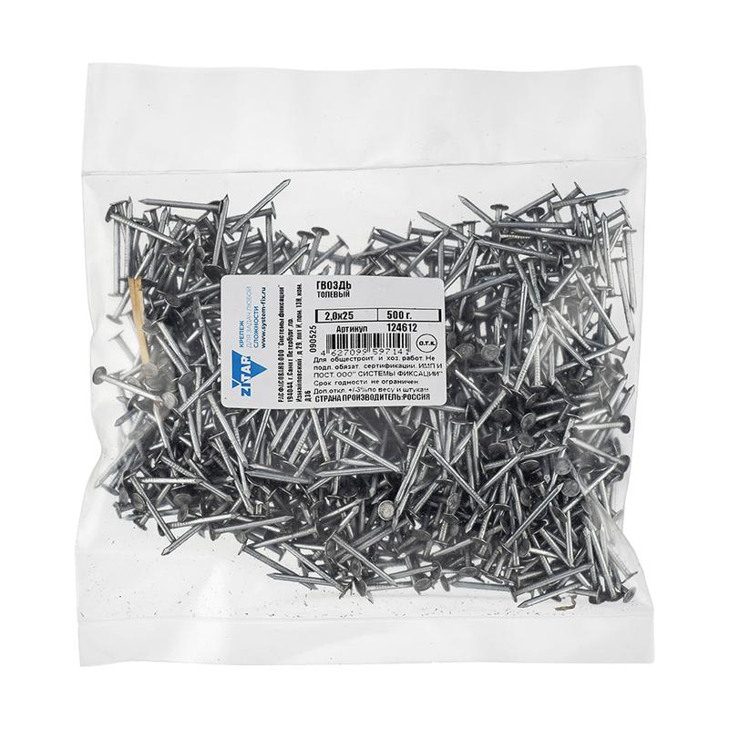 гвоздь толевый 2х25 (уп.0.5кг) tech-krep/zitar 124612 от BTSprom.by