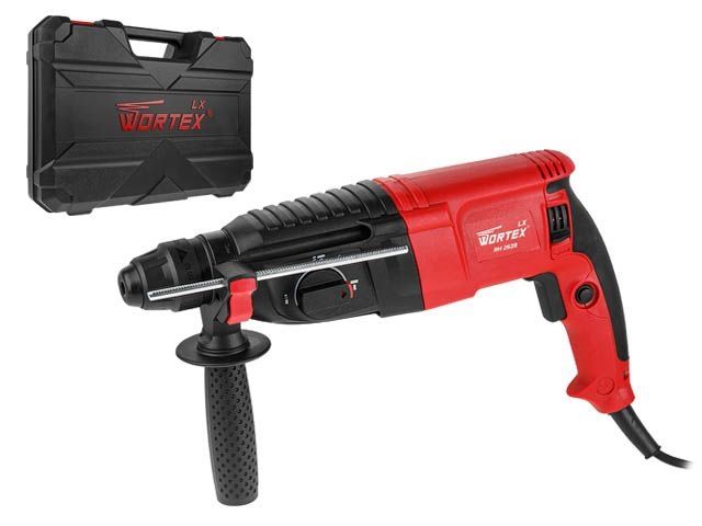 перфоратор wortex lx rh 2628 в чем. 800 вт, 2.8 дж, 26 мм, 3 режима, sds-plus, vario-lock (вес 3.0 кг) 0329062 от BTSprom.by
