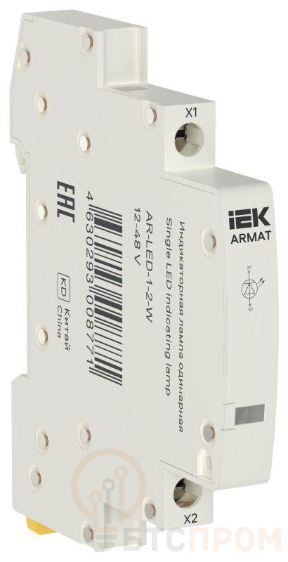 Лампа индикаторная одинарная LED 12-48В AC/DC бел. ARMAT IEK AR-LED-1-2-W фото в каталоге от BTSprom.by  Лампа индикаторная одинарная LED 12-48В AC/DC бел. ARMAT IEK AR-LED-1-2-W фото в каталоге от BTSprom.by