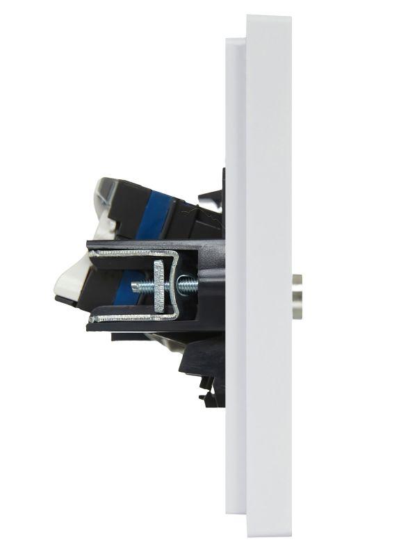  Розетка 2-м TV+RJ45 кат.6 FORTE&PIANO FP237 бел. IEK FP-AK20-2-K01 фото в каталоге от BTSprom.by