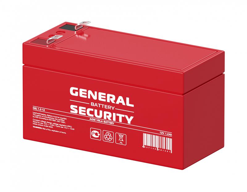  Аккумулятор 12В 1.2А.ч General Security GSL1.2-12 фото в каталоге от BTSprom.by