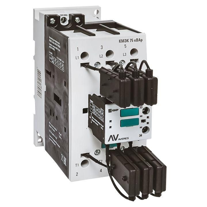 контактор для конденсатора кмэк 75квар 230в 1nо averes ekf ctrk-s-108-75-230-av от BTSprom.by