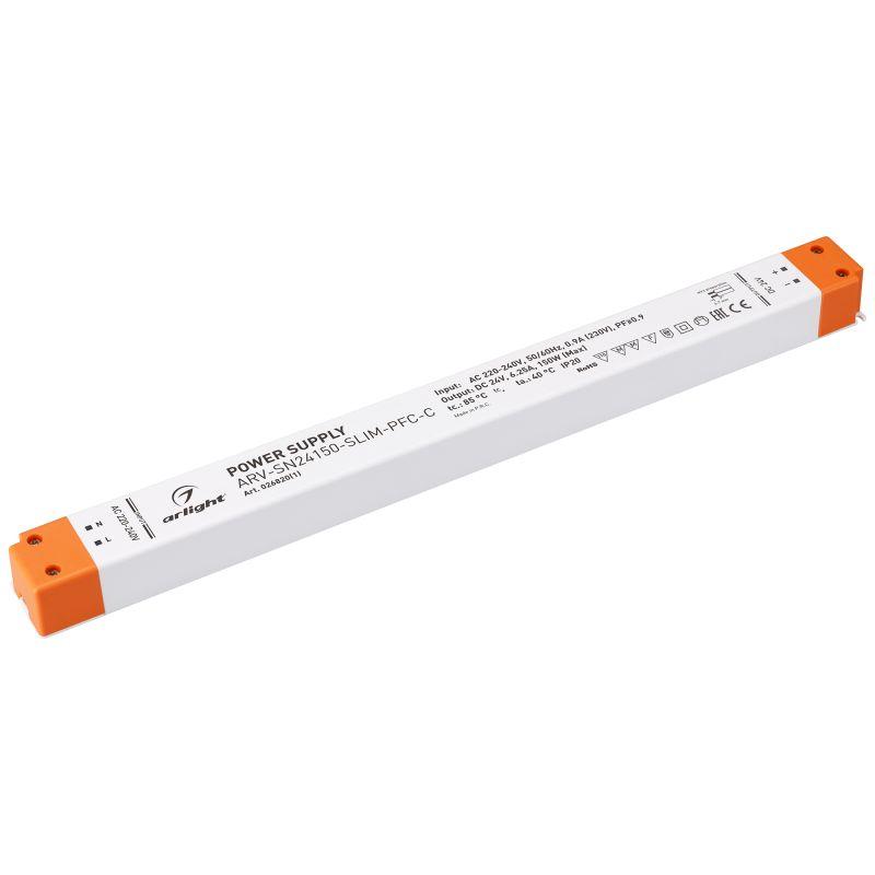 блок питания arv-sn24150-slim-pfc-c 24в 6.25а 150вт ip20 пластик arlight 026820(1) от BTSprom.by