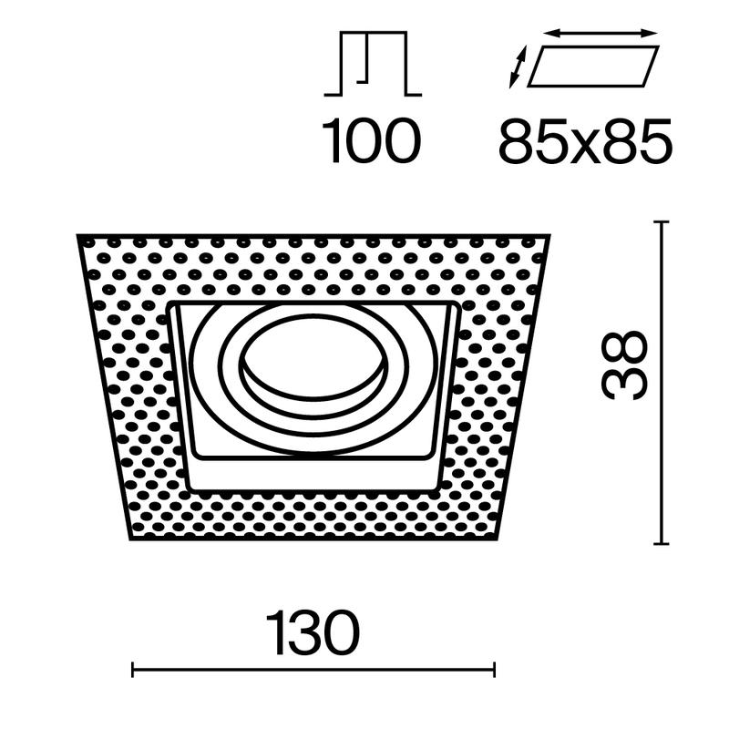  Светильник Atom 10Вт GU10 встраив. Maytoni DL003-01-W фото в каталоге от BTSprom.by