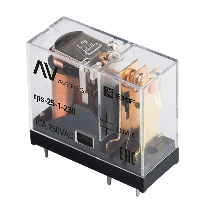 реле промежуточное рп slim 25/1 10a 230в ac averes ekf rps-25-1-230 от BTSprom.by