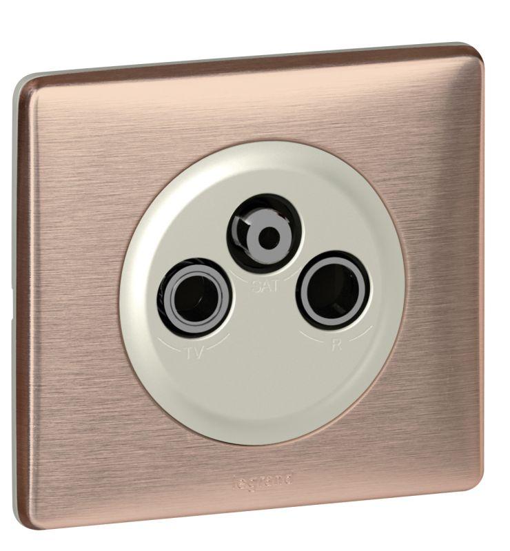  Панель лицевая Celiane для роз инф. TV/FM/SAT титан Leg 068585 фото в каталоге от BTSprom.by