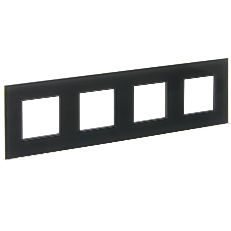 рамка 4-м skandy sk-f24g стекло графит iek sk-m42-g-k53 от BTSprom.by