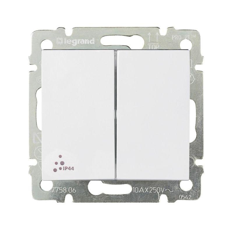 переключатель проходной 2-кл. сп valena 10а ip44 250в механизм бел. iek 770098 от BTSprom.by