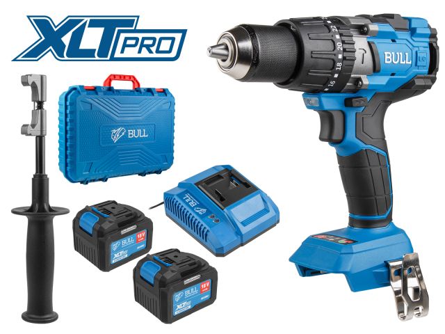 аккум. дрель-шуруповерт bull sr 1805 в чем. xltpro, 2х6 а*ч, бесщет., 18 в, 120 н*м, бзп(мет.) 13 мм (доп. функции: ударное сверление, "antikickback", режим "turbo") 1329604 от BTSprom.by