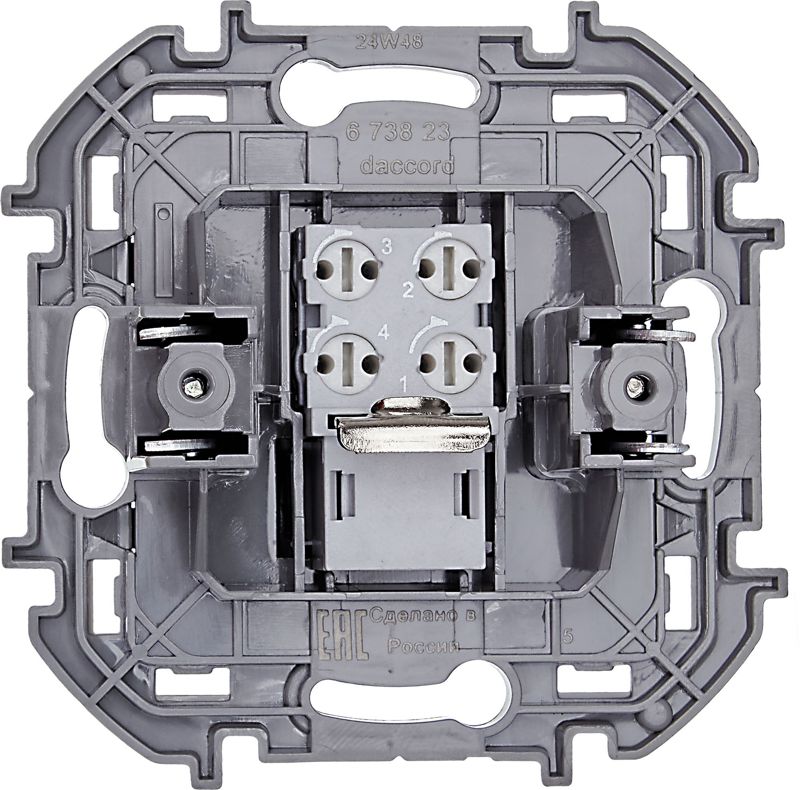  Розетка телефонная Inspiria RJ11 механизм антрацит IEK 673823 фото в каталоге от BTSprom.by