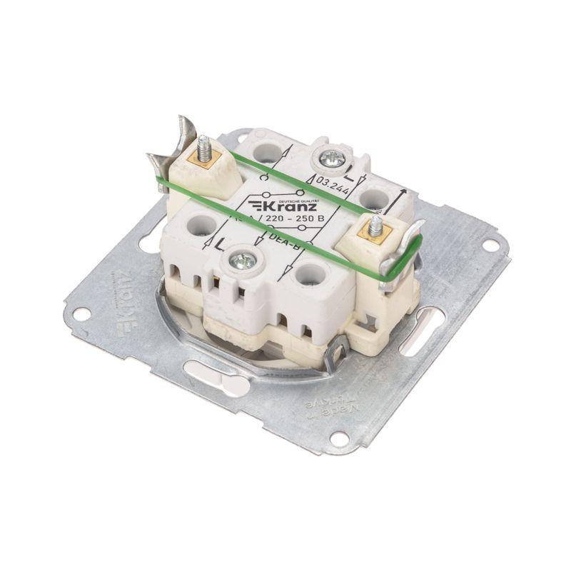  Переключатель проходной 2-кл. СП DEA 10А механизм бел. Kranz KR-78-0207 фото в каталоге от BTSprom.by