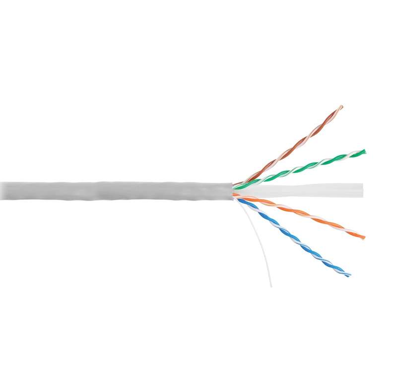 кабель u/utp кат.6 (класс e) 4 пары 24 awg (0.53мм) тест по iso/iec 250мгц ож bc чистая медь внутр. pvc нг(а) сер. (уп.305м) nikolan nkl 2140a-gy от BTSprom.by