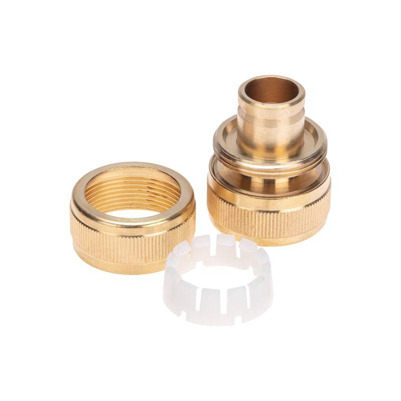  Муфта соединительная латунная ремонтная для шланга 3/4дюйм ЧЕТЫРЕ СЕЗОНА 62-0274 фото в каталоге от BTSprom.by