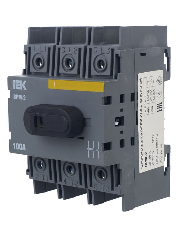  Выключатель-разъединитель модульный 3п 100А ВРМ-2 KARAT IEK MVR20-3-100 фото в каталоге от BTSprom.by