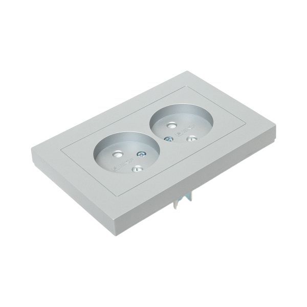  Розетка 2-м СП Эпика 16А без заземл. защ. шторки с рамкой механизм алюм. EKF UP1-SOA-201 фото в каталоге от BTSprom.by