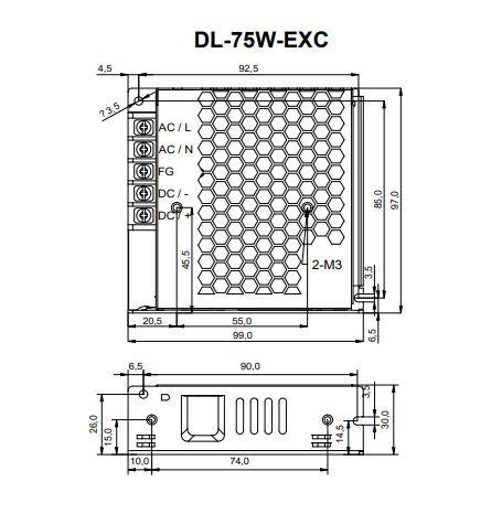 драйвер 75вт 24в для светодиодной ленты done power t70 dl-75w-v24-exc ip20 99х53х26мм varton dl-75w-v24-exc от BTSprom.by