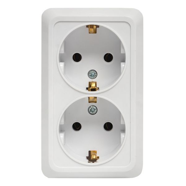  Розетка 2-м ОП Рим 16А IP20 с заземл. бел. EKF ENR16-128-10 фото в каталоге от BTSprom.by