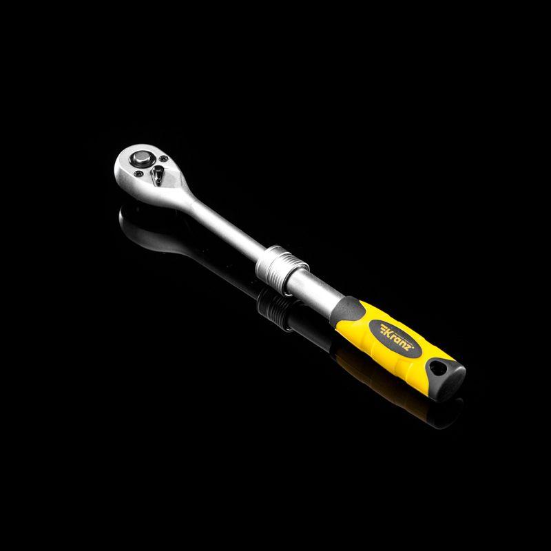  Ключ телескопический трещоточный 1/4 162-210мм CrV двухкомпонентн. рукоятка Kranz KR-12-8413 фото в каталоге от BTSprom.by