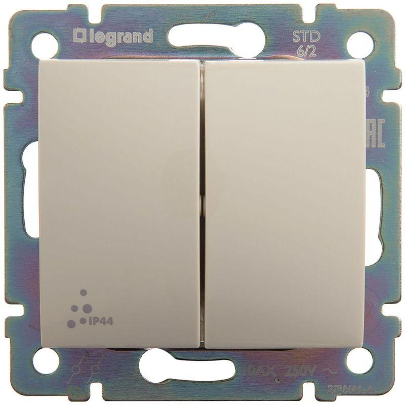 переключатель проходной 2-кл. сп valena 10а ip44 250в механизм сл. кость iek 774198 от BTSprom.by