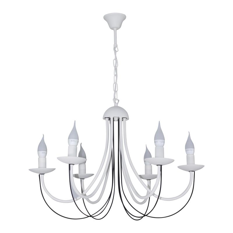 светильник "астра" 261 нсб 01-6х60-106 e14 (им) подвесной бел. муар./черн. муар. элетех 1005405422 от BTSprom.by