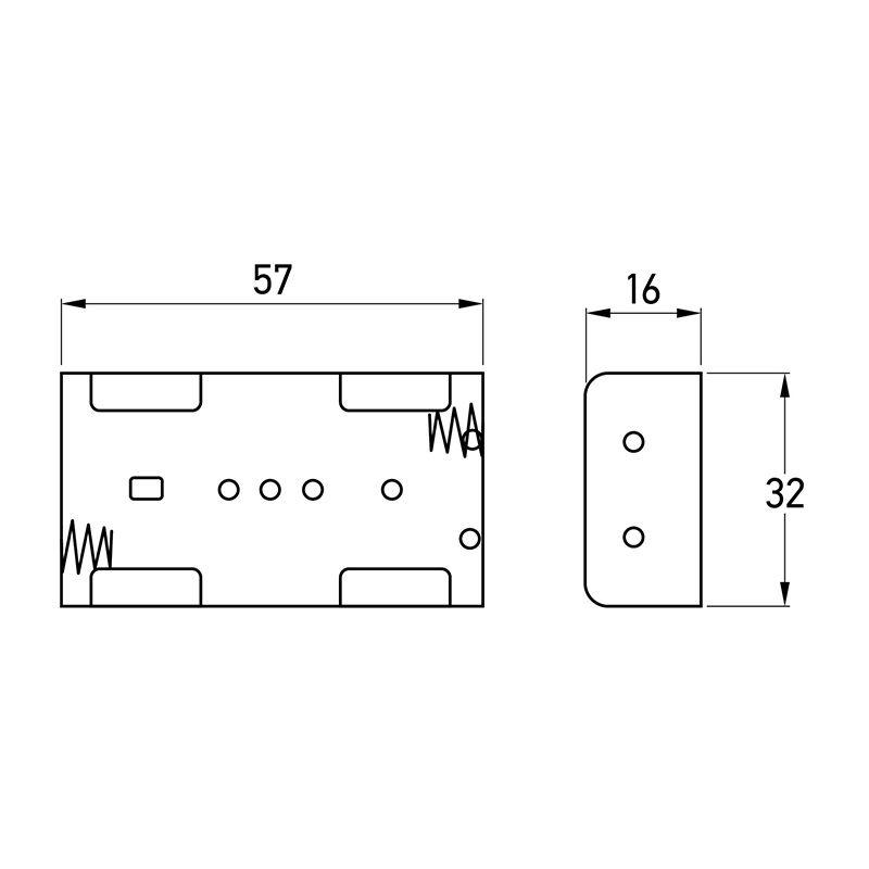  Отсек батарейный 2xAA (с проводами) 16-0822-9 фото в каталоге от BTSprom.by