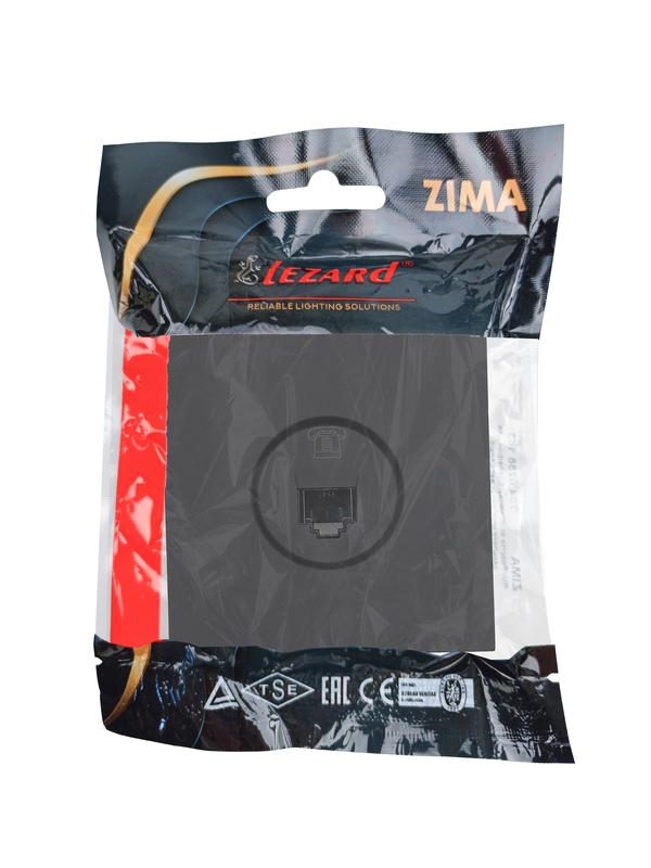  Розетка телефонная евро СП ZIMA IP20 черн. бархат LEZARD 704-4288-137 фото в каталоге от BTSprom.by