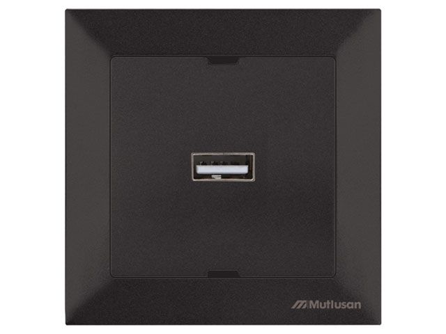 розетка 1-ая usb (скрытая) черная, daria, mutlusan 2120 448 0184 от BTSprom.by