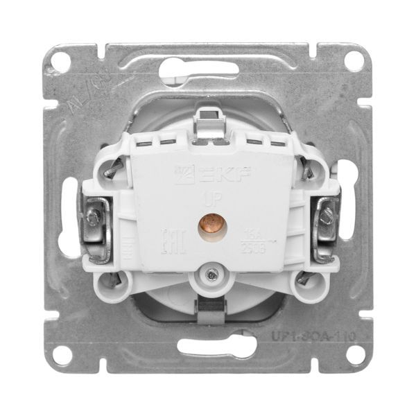  Розетка СП Эпика 16А с заземл. без защ. шторок механизм алюм. EKF UP1-SOA-110 фото в каталоге от BTSprom.by