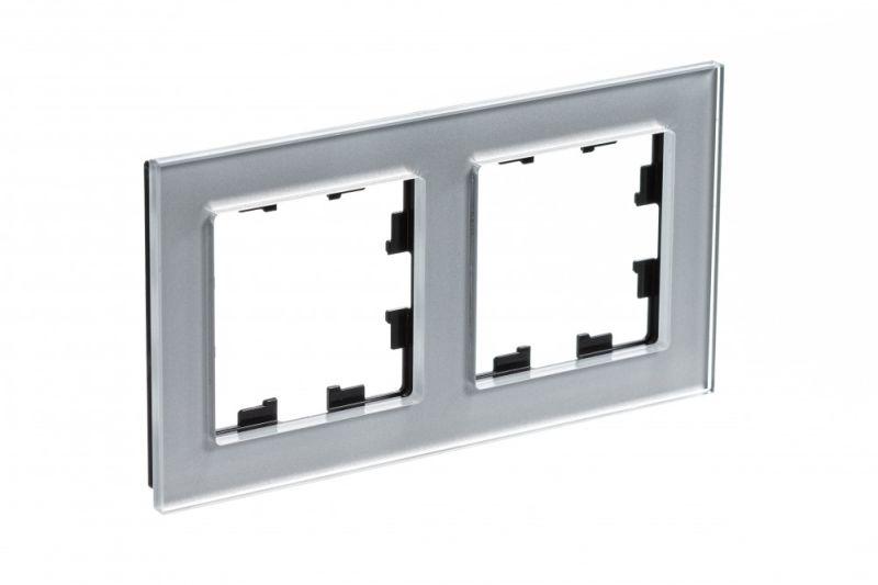 рамка 2-м atlasdesign nature стекло алюм. se atn320302 от BTSprom.by