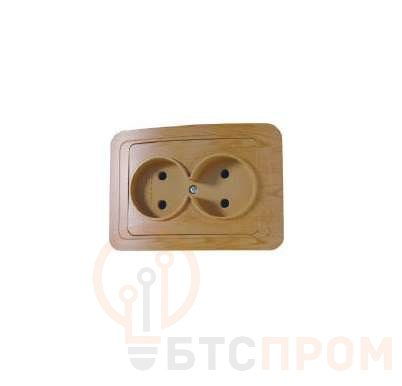 Розетка 2-м СП Mimoza N 16А IP20 без заземл. дуб/дуб Makel 24217 фото в каталоге от BTSprom.by  Розетка 2-м СП Mimoza N 16А IP20 без заземл. дуб/дуб Makel 24217 фото в каталоге от BTSprom.by