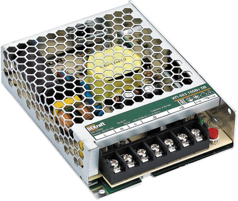 источник питания импульсный 150вт 12в 12.5а ип-503 dekraft 52021dek от BTSprom.by