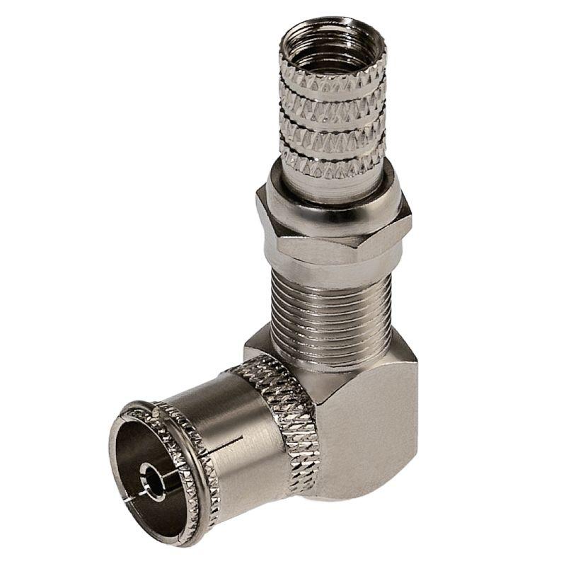  Набор разъемов антенных ТВ №4 (1 угловой переходник гнездо F - гнездо TV; 1 F-разъем RG-6) Rexant 06-0036-A фото в каталоге от BTSprom.by