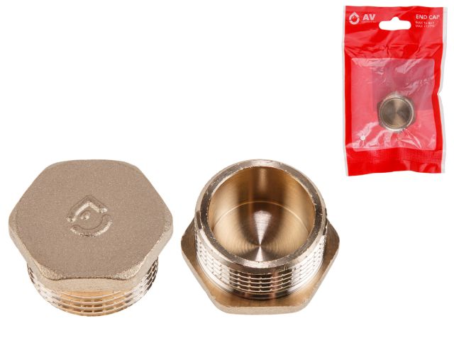заглушка 3/4" нар., av engineering (инд. упак.) (латунь, макс.  16 бар, макс.  100 °с) ave310004 от BTSprom.by